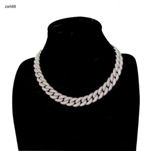 Créateur de bijoux Hip hop 20mm starter plaqué or diamant 3a zircon glacé grande chaîne à maillons cubains pour hommes femmes hiphop