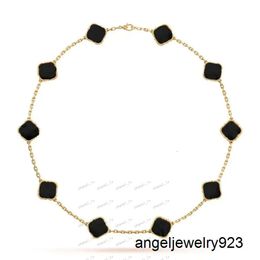 Collar de diseñador de joyas Van Clover Collar de cuatro hojas Pulsera colgante de collar de diamante Cabello clásico de lujo Caja de joyas de joyería de cadena larga