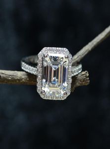 Bijoux diamant solitaire bague de fiançailles diamant taille coussin9668372