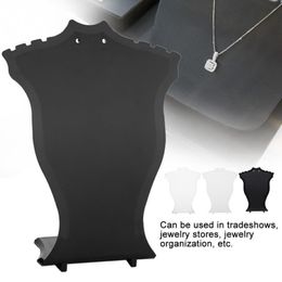 Présentoir de bijoux pendentif collier porte-chaîne boucle d'oreille buste présentoir vitrine support noir blanc transparent 345k