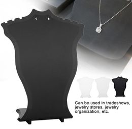 Présentoir de bijoux pendentif collier porte-chaîne boucle d'oreille buste présentoir vitrine support noir blanc Transparent9959174