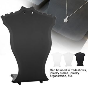 Bijoux Présentoir Pendentif Collier Chaîne Titulaire Boucle D'oreille Buste Présentoir Vitrine Rack Noir Blanc Transparent