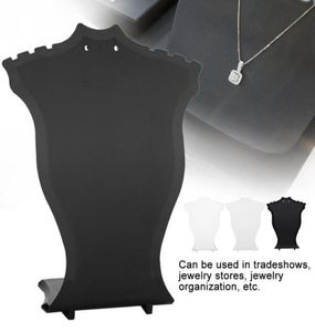 Bijoux Affiche support collier de chaîne de chaîne de chaîne d'oreille Buste Bust Afficher le support de spectacle noir blanc transparent8300328