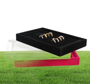 Sieraden display Stands Velvet Ring Toonde ladehouder voor ringen Showcase Velvet Organizer Box Jewelry Box5899298