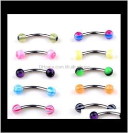 Sieraden Drop Levering 2021 160 Stuks Set Body Piercing Diverse Mix Lot Kit 14G 16G Ball Spike gebogen Sexy Buik Ringen Oor Tong P6223193