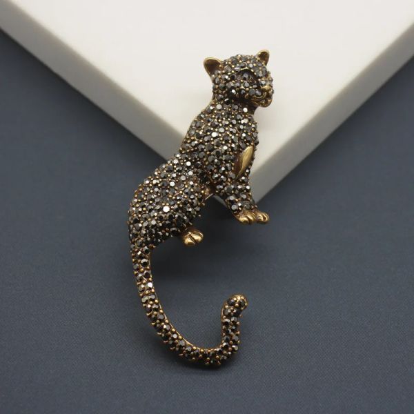 Bijoux européen vintage animal perlé bijoux de bijoux léopard froid exagéré