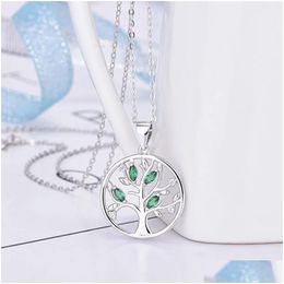 Jewelry Fashion Personality Creative S925 Sterling Sier Crystal Zircon Pendant Collier 2337395 Drop Livil