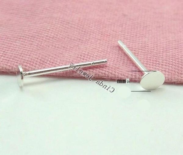 Sieraden Onderdelen Componenten Connectors 20 pcslot 925 Sterling Zilveren Oorbel Nagel Voor DIY Gift Craft 4mm W2952806438