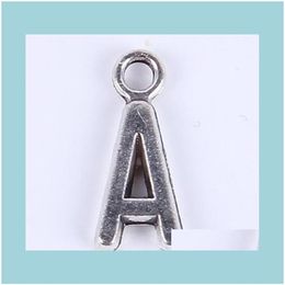 Schmuckzubehör, Komponenten, Schmuck, Mode, antikes Silber, verkupferte Metalllegierung, Verkauf von A-Z, Alphabet, Buchstabe A, Charms Floating279c