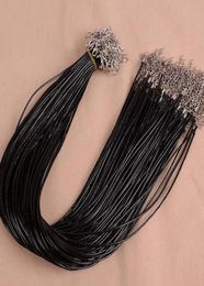 Bijoux Résultats Composants Cordon de corde 15 mm Chaînes en cuir Bracelet Pendant Charmes avec fermoir à homard Collier DIY FABRIQUE8196767