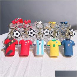 Sieraden Voetbal Kleding Pvc Sleutelhangers 3D Auto Rugzak Sleutelhanger Craft Gift Groothandel Drop Delivery Baby Kids Zwangerschapsaccessoires Otbcm