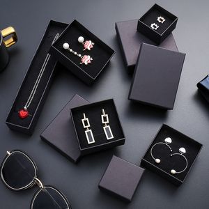 Sieraden geschenkdozen Kraft sieraden dozen voor ketting Ring armband oorbel Kraft doos voor sieradenset met schuiminzet