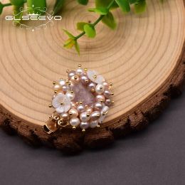 Sieraden Glseevo Natural Freshwater Pearl Hairpin Woman Couple Dating Natural Shell Flower Crystal Fashion Hair Accessoires GH0030
