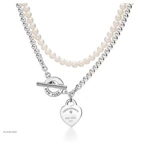 Sieraden Gouden Torque Parel Hanger Ketting Set Dubbele Laag Fijne Sieraden Ketting Schakelkettingen Voor Vrouwen Dochter Vrouw Moeder Paar Mode Feest Ring Geschenken Elegant 902