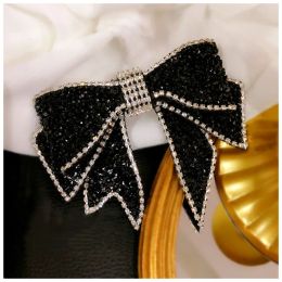 Bijoux épingles à cheveux pour femmes noires cubiques zirconi bowknot top clip de la carte