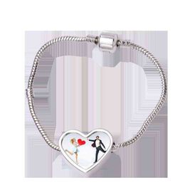 Bijoux coeur Bracelets Sublimation Bracelets vierges 10 pièces lot A0047241I