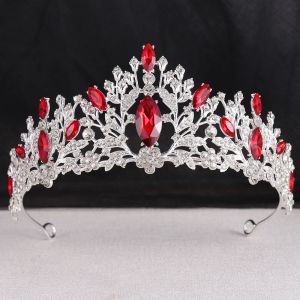 Joyas Venta caliente Fashion Glass Drinestone Crown Crown Crown Tiara Accesorios de boda Fiesta Tiara de cumpleaños Fit For Girls