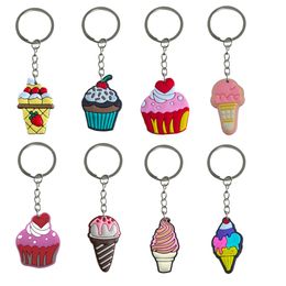 Jewelry Ice Cream Theme Keychain Keyring for Women Keychains Keychains Sacack Keyrings Sacs SCOLOG SCOLOG SCOLOG FAVOR FAVORS CAR SAG GOODI OTFQN