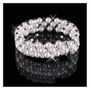 Bijoux En Stock Faux Perle Bracelet Accessoires De Mariée Lady Prom Soirée Jewery Bracelets Femmes Drop Delivery Events Dhvqc