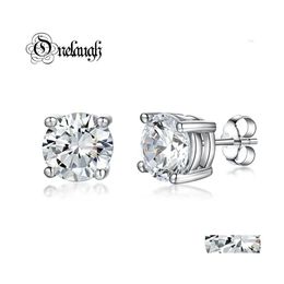 Bijoux Bijoux Boucles d'oreilles Onelaugh 925 Sterling Sier Diamant Pour Femmes Total 1.0Ct D Couleur Gra Mossanite Gem Bijoux De Mariage Cadeau Dro