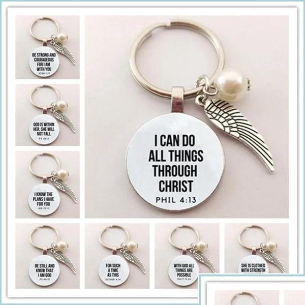 Bijoux Porte-clés Longes Bible Verse Porte-clés Foi Porte-clés Écriture Citation Bijoux Chrétiens Pour Ami Femmes Hommes Inspiratio Otv Dh9Wk