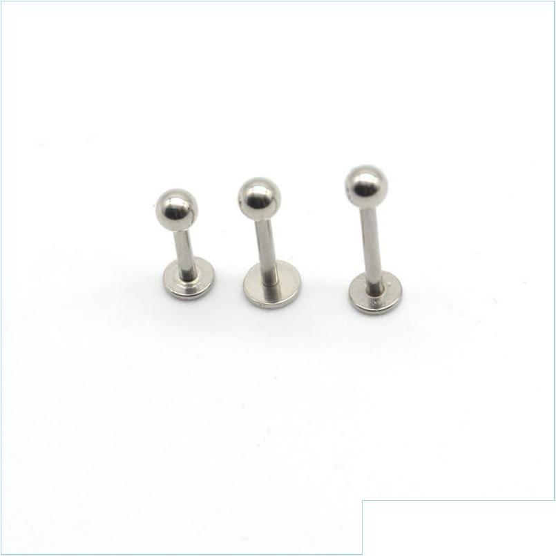 Jewelry Labret Lip Piercing Ring Stud Bar Surgical Steel 16 Gauge Body Cartiliage Tragus Chin Mjfashion Drop Delivery Party Events Acc Dhyh6