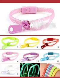 Bijoux lumineux qui brillent dans le noir pour enfant homme femme bracelet à fermeture éclair unisexe bracelet à fermeture éclair veilleuse bracelet soulagement du stress anxiété besoins jouets fête bar hip hop8116316