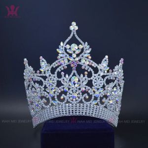 Bijoux M008 Miss Canada Reine Princesse Accessoires de coiffure pour le modèle de fête Spectacle de cristal australien Magnifique grand diadème de couronne de concours
