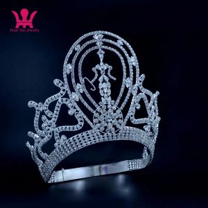Sieraden Mo134 Pils Verstelbaar Miss Univer Klassiek Prinses Haar Sieraden Accessoires Voor Feest Schoolfeest Shows Hoofddeksels Optocht Kroon Tiara's