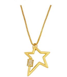 Colliers de bijoux Pendants Cuban Chain Hip Hop Cat Star Star Vis Chain Collier Zirconi Bijoux Crystal Crystal CZ Fashion Charm SJ5