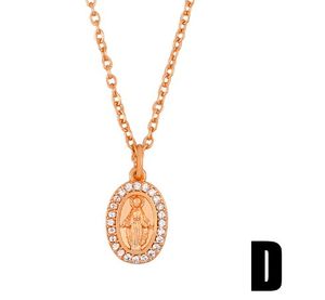 Colliers de bijoux Pendants Gold Rose Gold Vierge Maryo Collier de chaîne Zirconie Jewelry Cumbic Crystal CZ Fashion Charm S345J