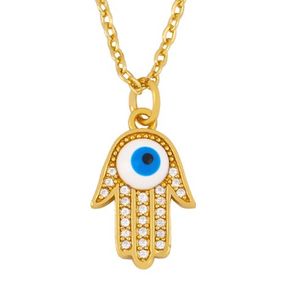 Colliers de bijoux Pendants Collier de chaîne pour les yeux Palte Zircone Jewelry Cumbic Crystal Cz Fashion Charm S3E5H