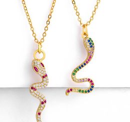Joyería Collares Colgantes collar de cadena de serpiente Joyería de circonia Cristal cúbico Cz Encanto de moda sj45