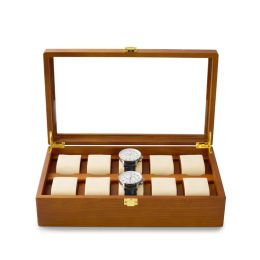 Sieraden OIR 10 Grids Solid Wood Sieraden Organisator Box Holder Storage Case Watch Display Box For Man Women Regalos Para Hombre