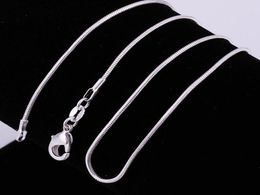 Sieraden Overige Accessoires 1MM 1624 inches 925 Sterling Zilver Slangenketting Mode Slangenkettingen2973539