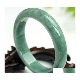 Sieraden andere armbanden natuurlijke Chinese groene jade armband bangle 5464 mm charme sieraden mode handcarved dame vrouw girl luck am dhn70