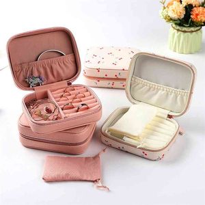 Sieraden Verpakking Doos Casket Exquisite Makeup Case Cosmetica Beauty Organizer Container ES Graduation Verjaardagscadeau 210423