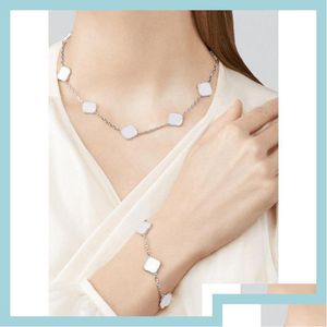 Bijoux Pendentif Colliers Créateurs De Mode Collier De Trèfle À Quatre Feuilles Ensembles De Bijoux Pour Femmes Et Bracelets 5 Motifs Cadeau En Acier Inoxydable Mariage Dhipn