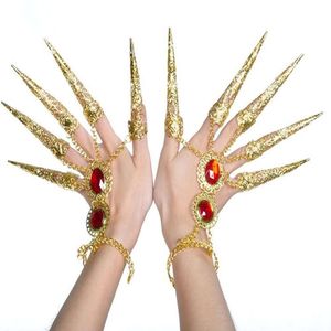 Sieraden persoonlijkheid, etnische stijl, oude buikset, dans rekwisieten, Golden India Girl Nails, Women Style