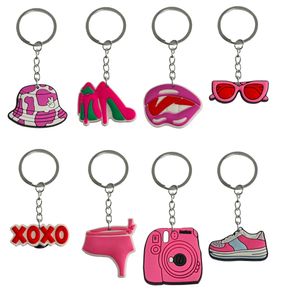 Sieraden roze thema 28 sleutelhanger voor goodie tas stillers benodigdheden hangers accessoires kinderen verjaardagsfeest
