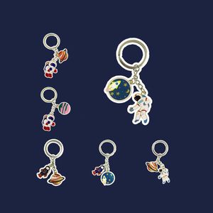 Jewelry Planet Astronaute Keychain Cartoon Starry Sky Keychain Creative Gift Sac décoration suspendue