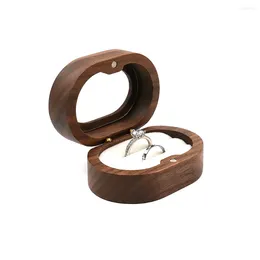 Sieraden zakjes 1/2 posities paar ringen huwelijk verloving houten ring box voor bruiloft aangepast voorstel gegraveerd aan toonder 70x34x50mm
