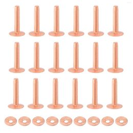 Sieraden Zakjes 100 Sets Koperen Klinknagels En Bramen Leer Klinknagel Sluiting Voor Portefeuilles Halsbanden Diy Craft Supplies