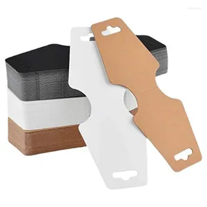 Sieradenzakjes 100 stuks Kraftpapier Verpakking Ketting Armbanden Displaykaarten Handgemaakte prijskaartjes Kaarthouder Drop