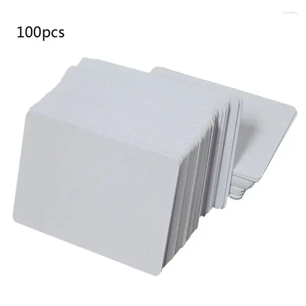 Bolsas de joyería 100pcs Premium blancos en blanco Jet Tarjetas de identificación de PVC Impresión de plástico DIY BACE