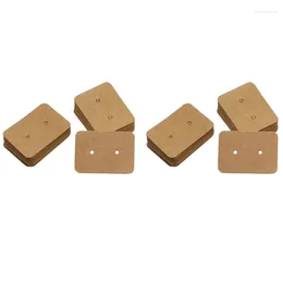 Sachets de bijoux 100 pcs petits vierges en papier kraft poteaux d'oreille cartes d'affichage des cartes d'étiquette de prix 3,5 x 2,5 cm