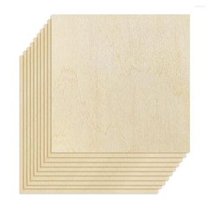 Sieradenzakken 10 stks 20x20x0.2 cm basswood vellen onafgemaakte houten bord rechthoek blanco houten uitsparingen voor ambachten