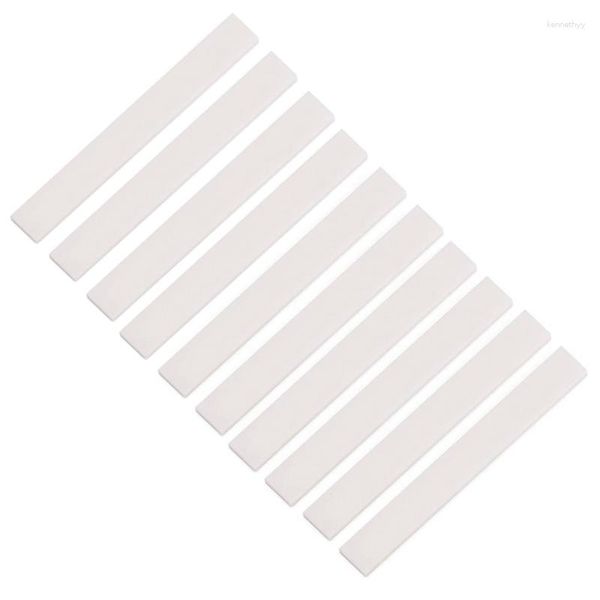 Sachets de bijoux 10pcs Bone Guitar String Bridge Saddle Blanks pour acoustique Classical Mandolin Banjo Ukuléle Faire à la main DIY