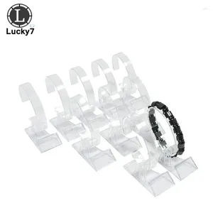 Pochettes à bijoux 10 pièces/lot, présentoir de montre en acrylique, support rotatif transparent, organisateur de chaîne de Bracelet, support de rangement