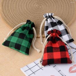 Bolsas de joyas 10pcs/lote Drawstring Jute Burlap Bag Packaging para navidad/boda Bolsas de dulces